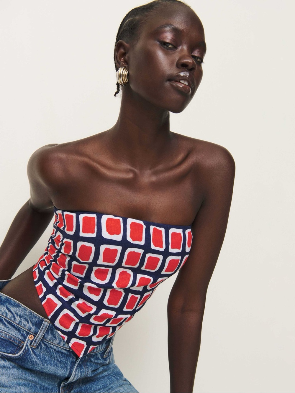 Reformation “Dillon” linen tube top